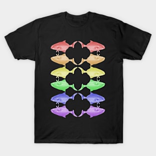 Rainbow fish pattern T-Shirt